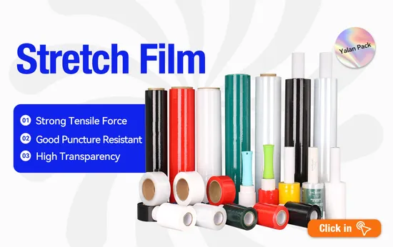 23mic X 500mm X 50kg Transparent Machine LLDPE Pallet Stretch Film 