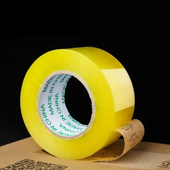Wholesale Custom Adhesive Tape Packing Duct Waterproof Self Adhesive Office Industrial Box Yellow Printed Tapes for Box Packaging Price 